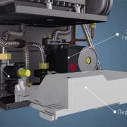 Панель управления, газовый клапан и элементы гидрогруппы котла BaltGaz Turbo